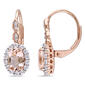 Gemstone Classics&#40;tm&#41; 10kt. Rose Gold Morganite Drop Earrings - image 1