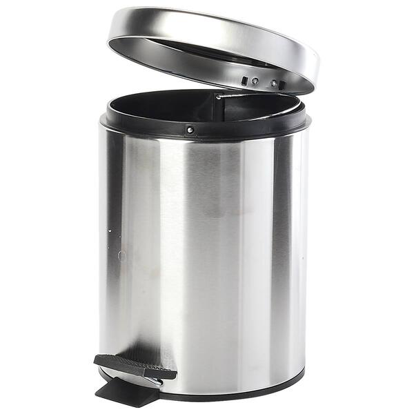 Heritage 5-Liter Chrome Trash Can with Soft Close Lid - image 