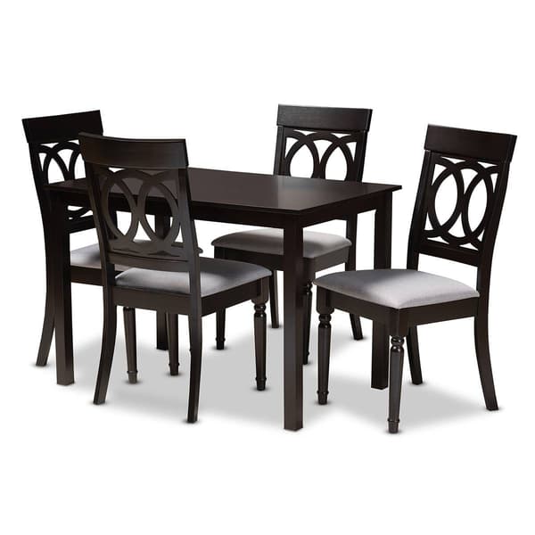 Baxton Studio Lucie 5pc. Wooden Dining Set