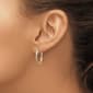 Gold Classics™ 14k Rhodium Twisted 20mm Hoop Earrings - image 3
