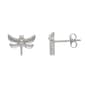 Gianni Argento Sterling Diamond Accent Dragonfly Stud Earrings - image 1