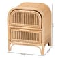 bali & pari Adrika Bohemian Natural Rattan 2-Drawer Nightstand - image 8