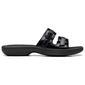 Womens Clarks&#174; Breeze Piper Black Strappy Slide Sandals - image 2