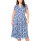 Plus Size MSK Short Sleeve Chiffon Pintuck Midi Dress - image 1