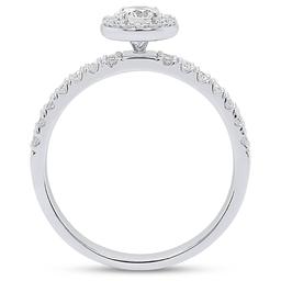 Nova Star® Sterling Silver 1/2ctw. Lab-Grown Diamond Bridal Ring