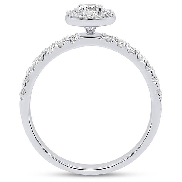 Nova Star® Sterling Silver 1/2ctw. Lab-Grown Diamond Bridal Ring