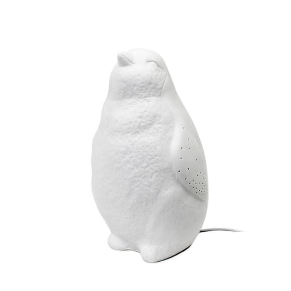 Simple Designs Porcelain Arctic Penguin Shaped Table Lamp