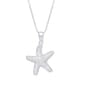 Silver Plated Cubic Zirconia Starfish Pendant - image 1