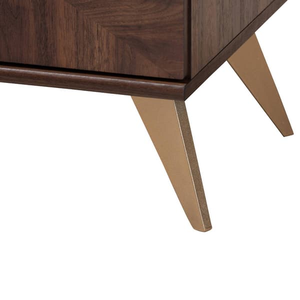 Baxton Studio Graceland Mid-Century Modern 2-Door TV Stand