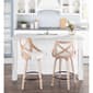 LumiSource Charlotte Farmhouse Swivel Counter Stools - Set of 2 - image 8