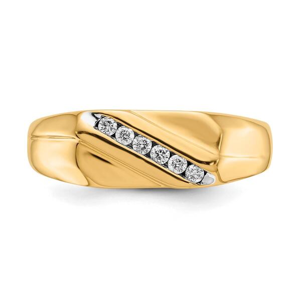 Mens Gentlemens Classics™ 14kt. Gold 1/8ctw. Diamond Ring