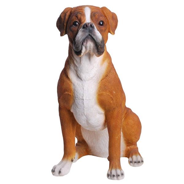 Hi-Line Gift Sitting Boxer Garden Statue