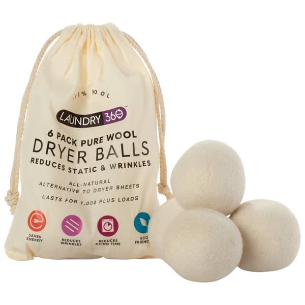 Laundry360 Set of 6 Wool Dryer Balls - image 