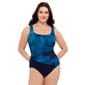 Womens Leilani Pavona Wrap Sash One Piece Swimsuit - image 1