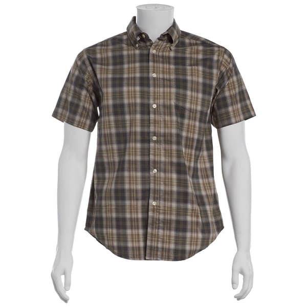 Mens Architect® Plaid Weekender Button Down Shirt - Dark Shadow