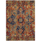 HomeRoots Red Orange & Blue Oriental Non Skid Area Rug - image 2