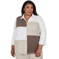 Plus Size Alfred Dunner Luxe Be A Lady Color Block Sweatshirt - image 1