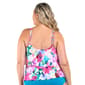 Plus Size Maxine Spring Bouquet Triple Tier Tankini Swim Top - image 2