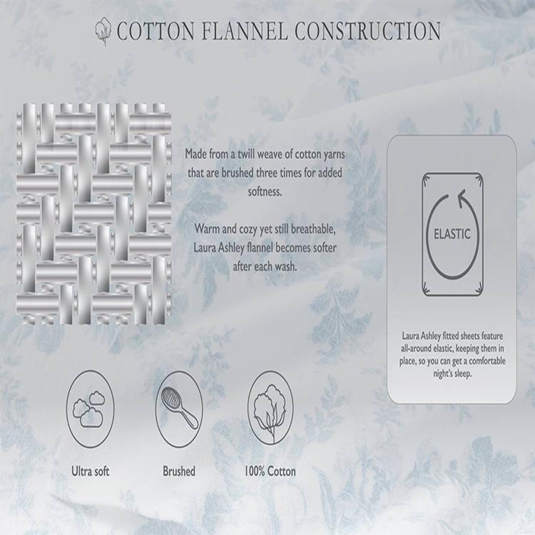 Laura Ashley Emelisa Cotton Flannel Sheet Set