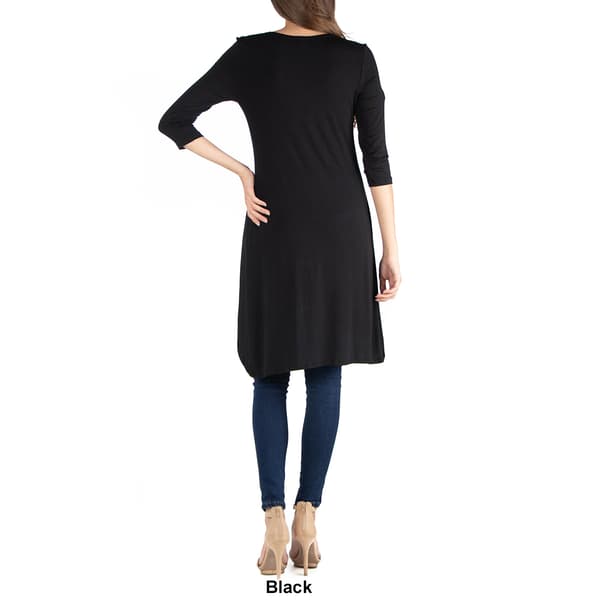 Women 24/7 Comfort Apparel Fabric Twist Closed Front Cardigan
