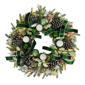 Puleo International Pre-Lit White/Green Adorned Christmas Wreath - image 1