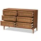 Baxton Studio Ramiel Modern Ash Walnut Wood 6-Drawer Dresser - image 2
