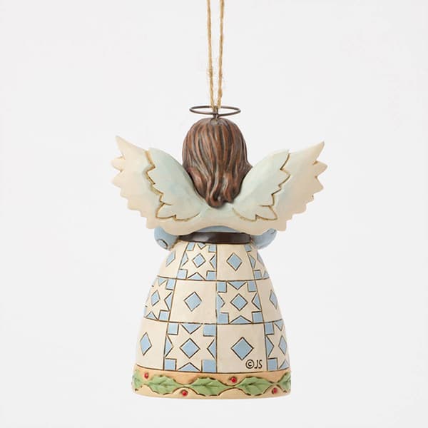 Jim Shore Quilt Angel Hanging Christmas Ornament