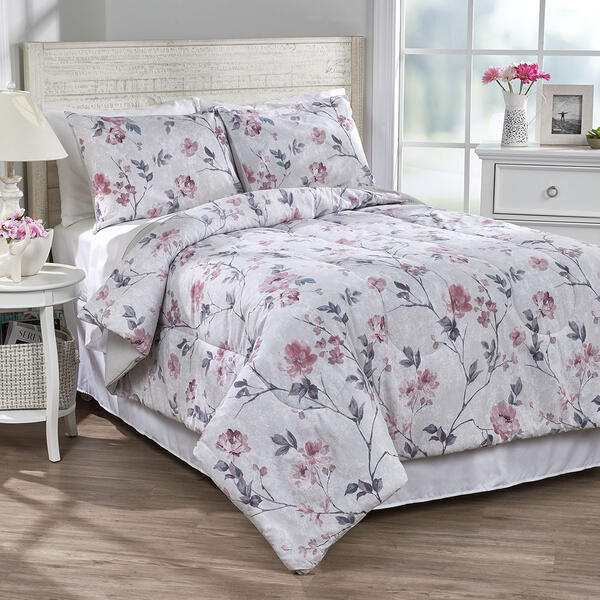 Anne Klein 3pc. Blossom Oversized Reversible Comforter Set - image 