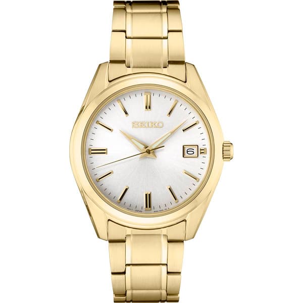 Mens Seiko Essentials Gold Stainless Steel Watch - SUR314