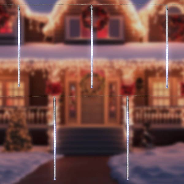Northlight 10ct. White LED Snowfall Icicle Christmas Tube Lights