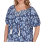 Plus Size Ruby Rd. French Riviera Clip Dot Tie Neck Blouse - image 5