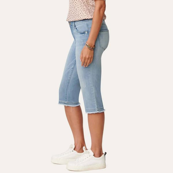 Petite Democracy "Ab"solution&#174; Fray Hem Skimmer Capri Jeans