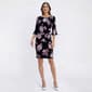 Petite Connected Apparel 3/4 Flounce Sleeve Floral Sheath Dress - image 1