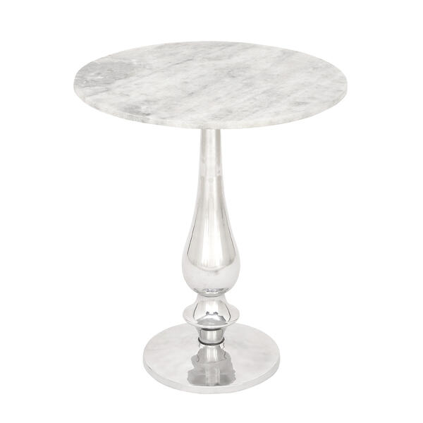 9th & Pike&#40;R&#41; Traditional Round Marble Accent Table - image 