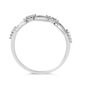 Haus of Brilliance Sterling Silver Diamond Paperclip Band Ring - image 5