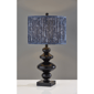 Adesso Samira Large Table Lamp with Pleated Blue Fabric Shade - image 7