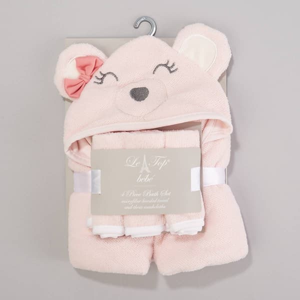 Le Top&#40;R&#41; 4pc. Girl Bear Bath Set - image 