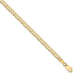 Gold Classics(tm) 3.7mm. Solid Polished Light Cuban Bracelet
