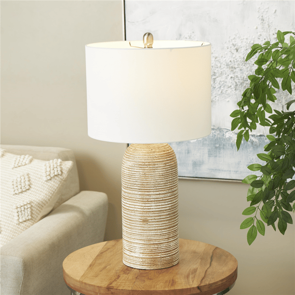 9th & Pike® Farmhouse Brown Wood Table Lamp