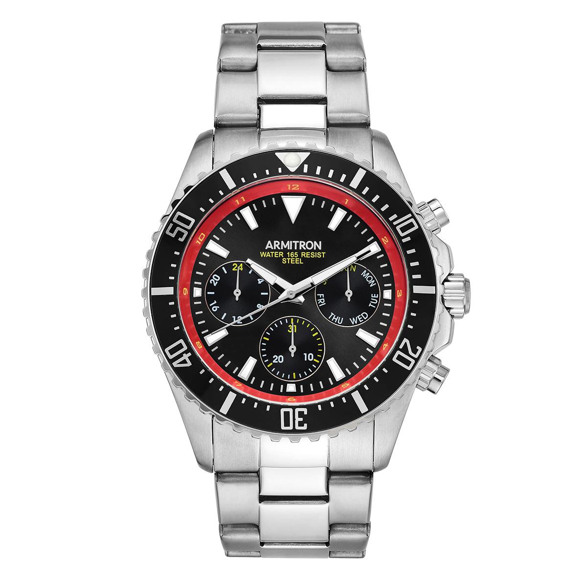 Mens Armitron Stainless Steel Muti Function Watch -...