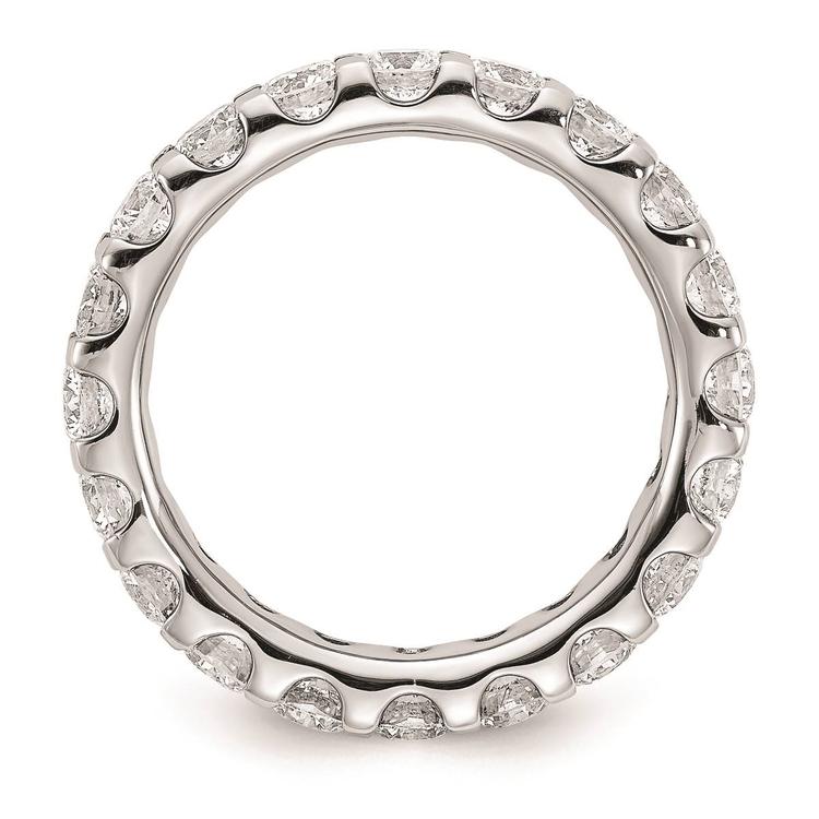 Pure Fire 14kt. White Gold Lab Grown Diamond Eternity Band