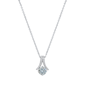 Saffron 1ctw. Arch Turquoise Moissanite Diamond Pendant Necklace - image 1