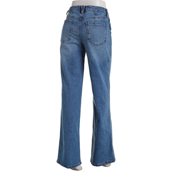 Juniors Celebrity Pink Mid Rise Curvy Wide Leg Baggy Pants