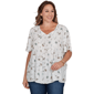 Plus Size Emaline Verde Grove II Tie Neck Floral Blouse - image 1