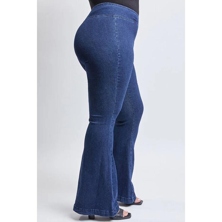 Juniors Plus YMI® High Rise V-Front Pull On Flare Jeans
