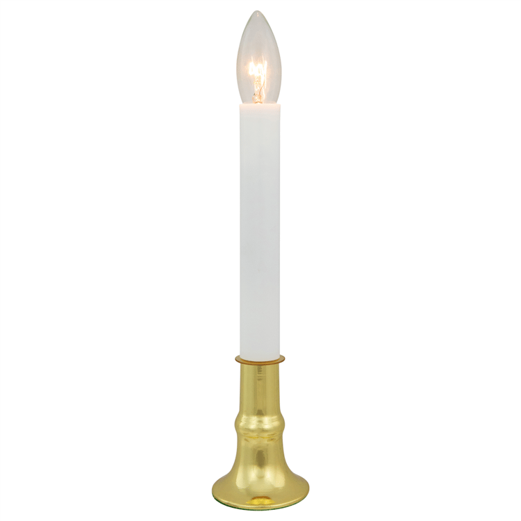 Northlight Single Light Window White & Gold Candle - Set of 4