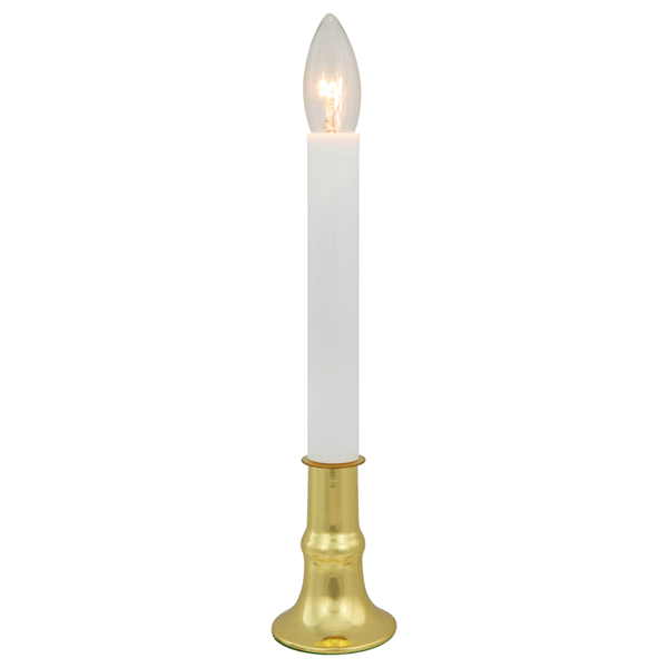 Northlight Single Light Window White & Gold Candle - Set of 4 - image 