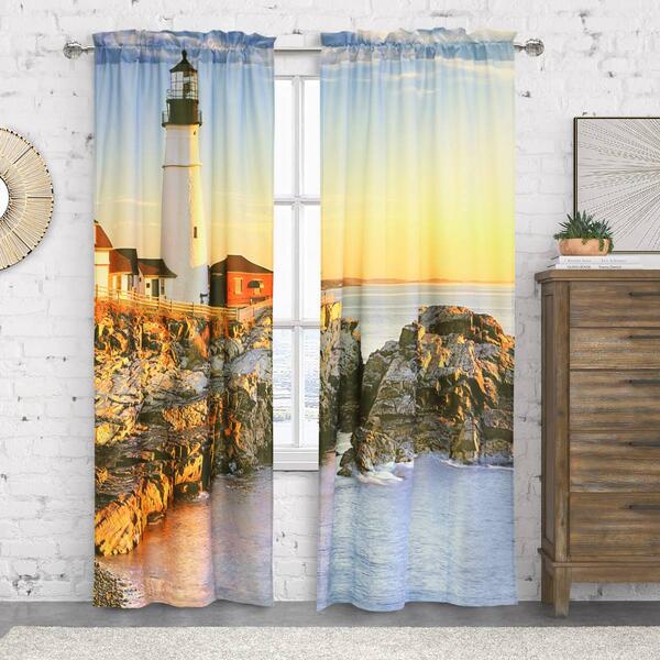 Habitat Photo Reel Lighthouse Curtain Panel Pair - image 