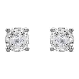 Nova Star® Sterling Silver 1/10ctw. Lab Diamond Stud Earrings