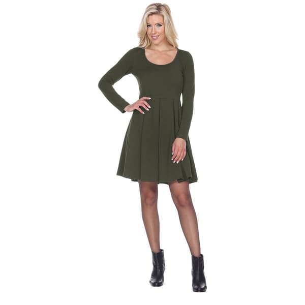 Womens White Mark Jenara Solid Fit & Flare Dress